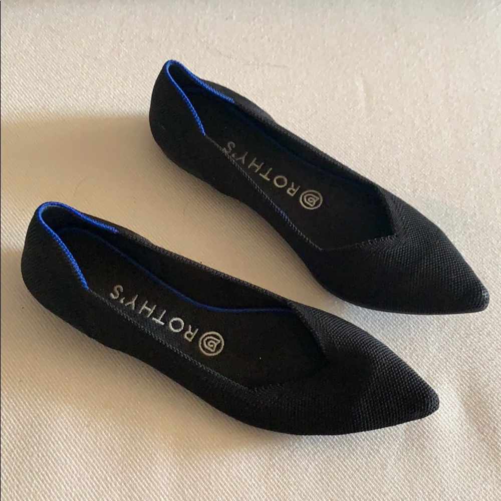 Rothy’s Black pointed toe flats